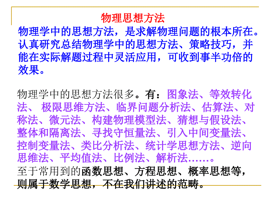 高考物理必看之解题物理思想方法_第2页