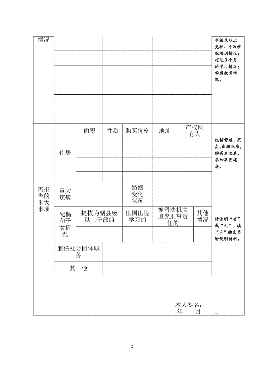 考察对象个人有关情况报告书.doc_第2页