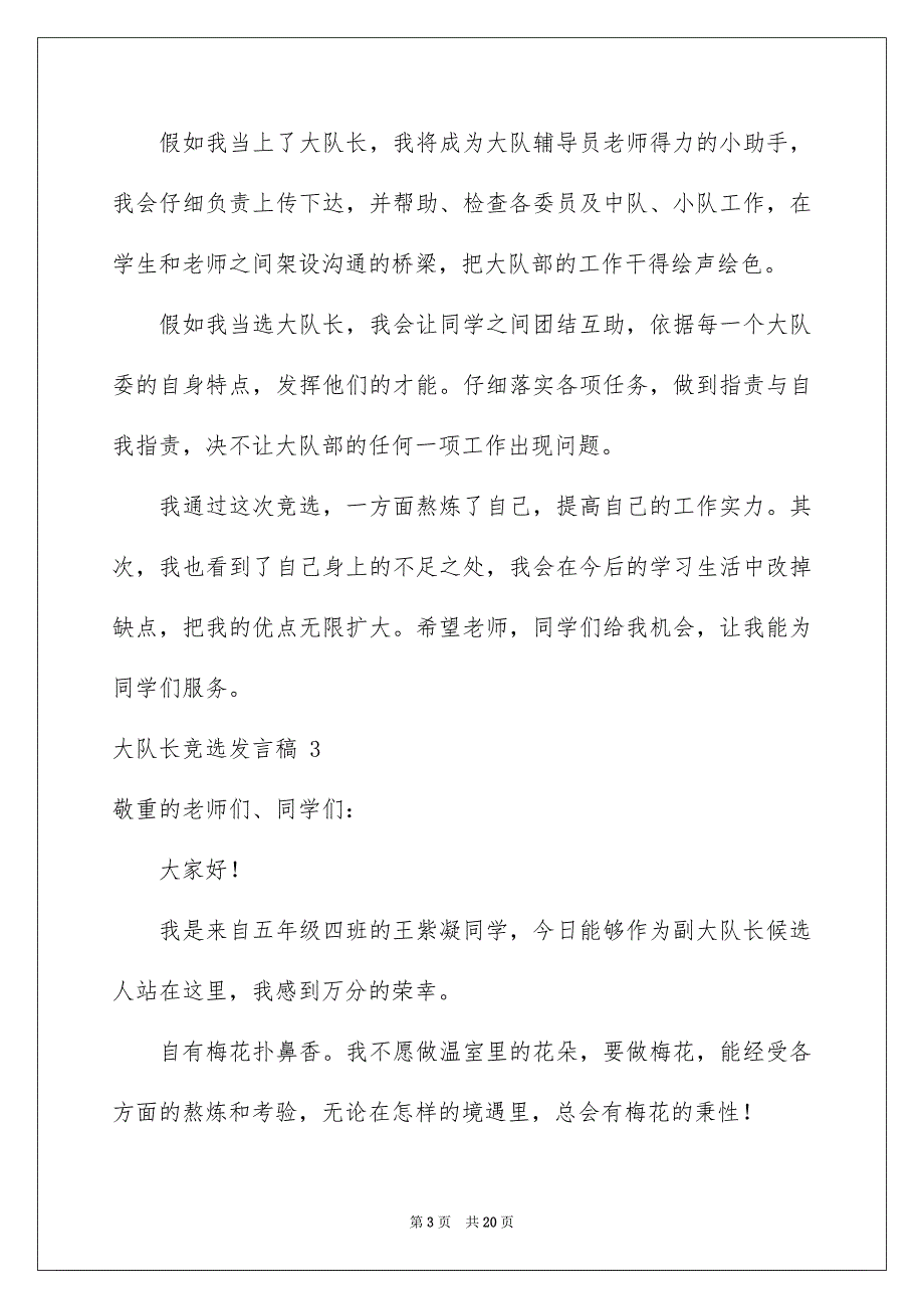 大队长竞选发言稿 15篇_第3页