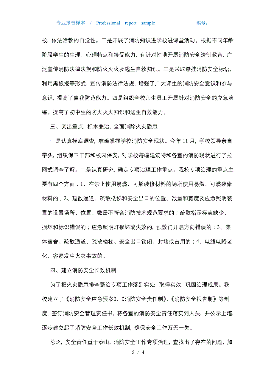 火灾隐患排查专项整治工作总结_第3页