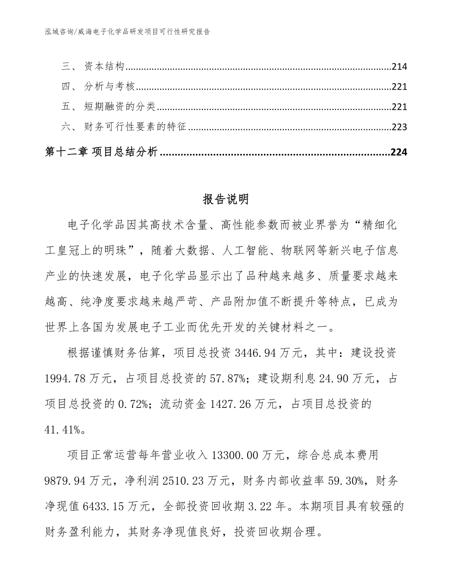 威海电子化学品研发项目可行性研究报告模板参考_第5页