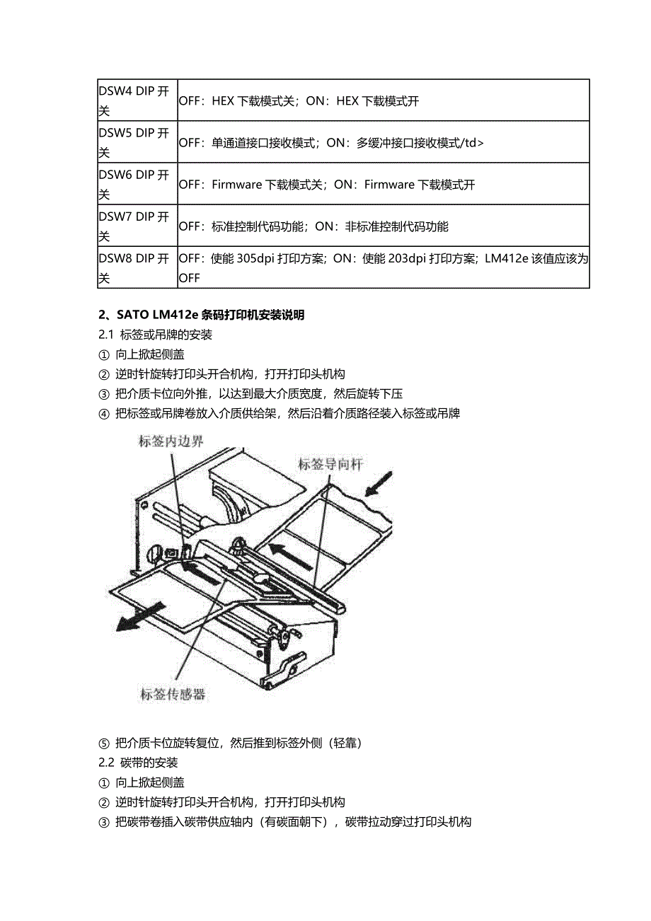 SATOLM412e条码打印机操作手册_第3页