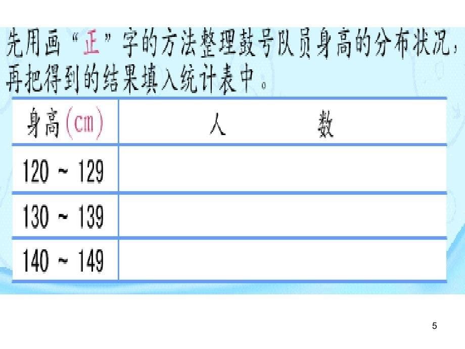 苏教版四年级上册数学《数据的分段整理》优秀课件_第5页