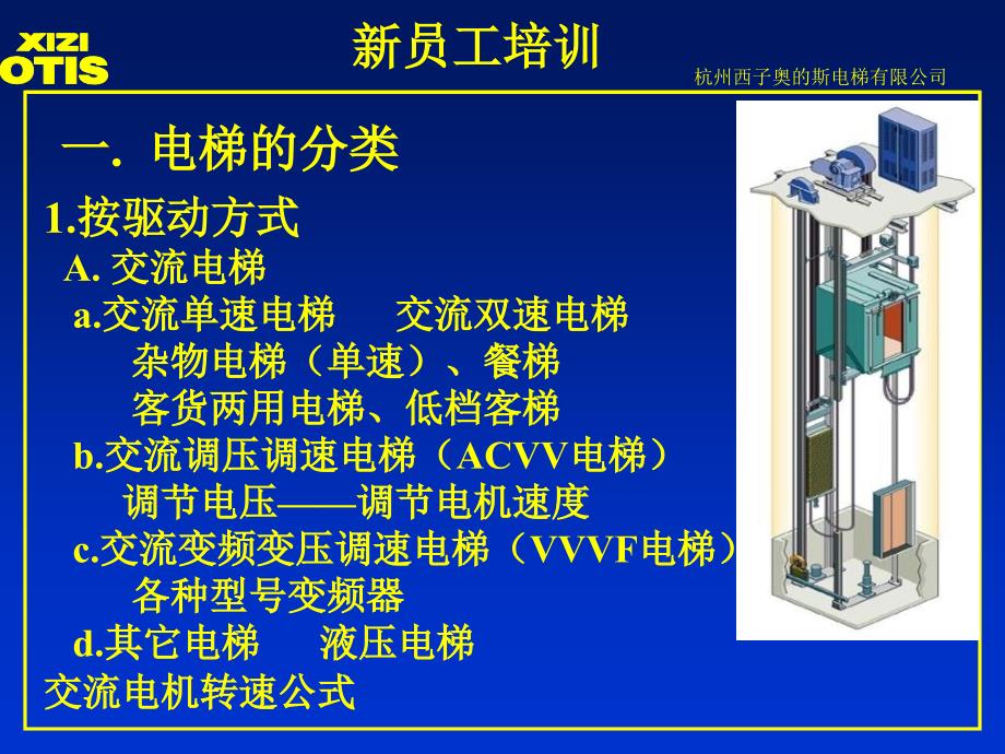 西子奥的斯新员工电梯基础知识培训_第1页