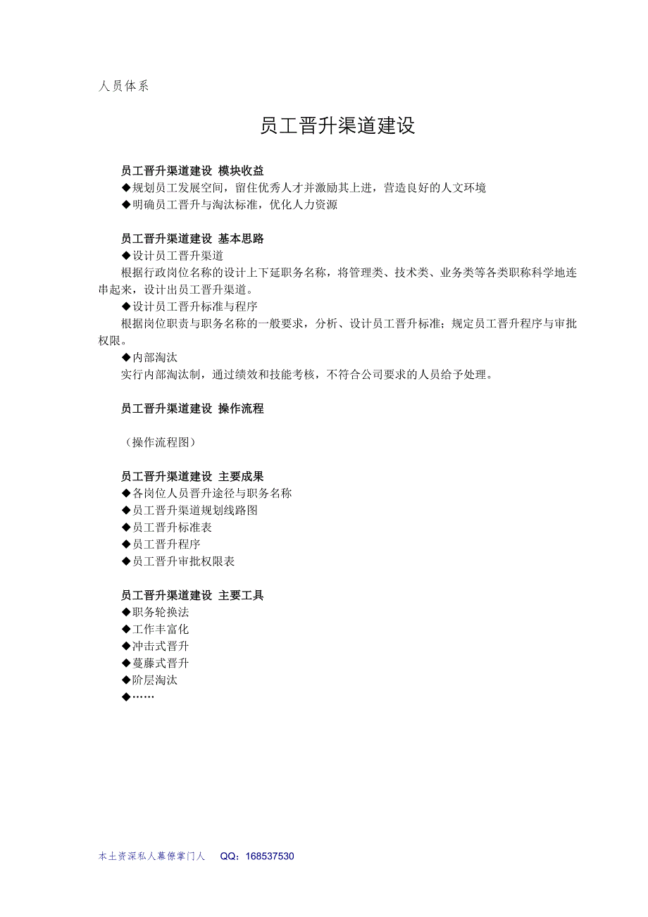 人员体系员工晋升渠道建设[管理体系和流程图]_第1页
