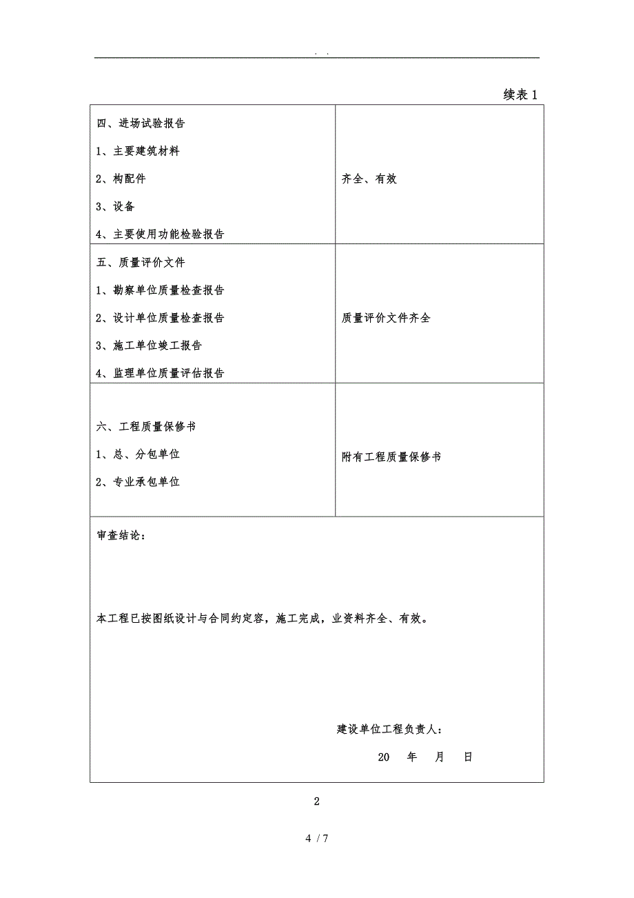 房屋建筑工程竣工验收报告_第4页