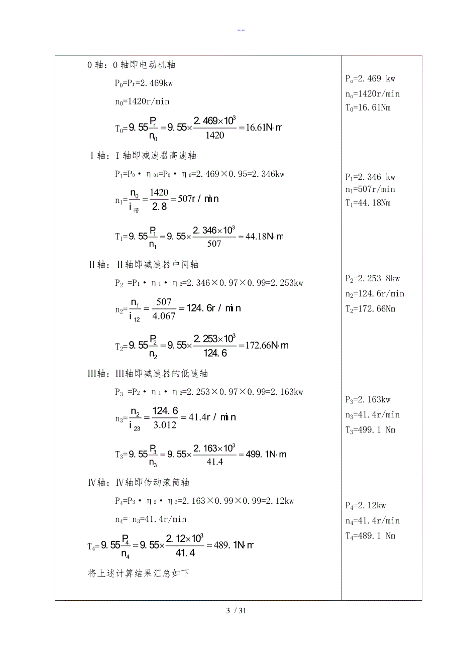 减速器设计说明文书_第3页