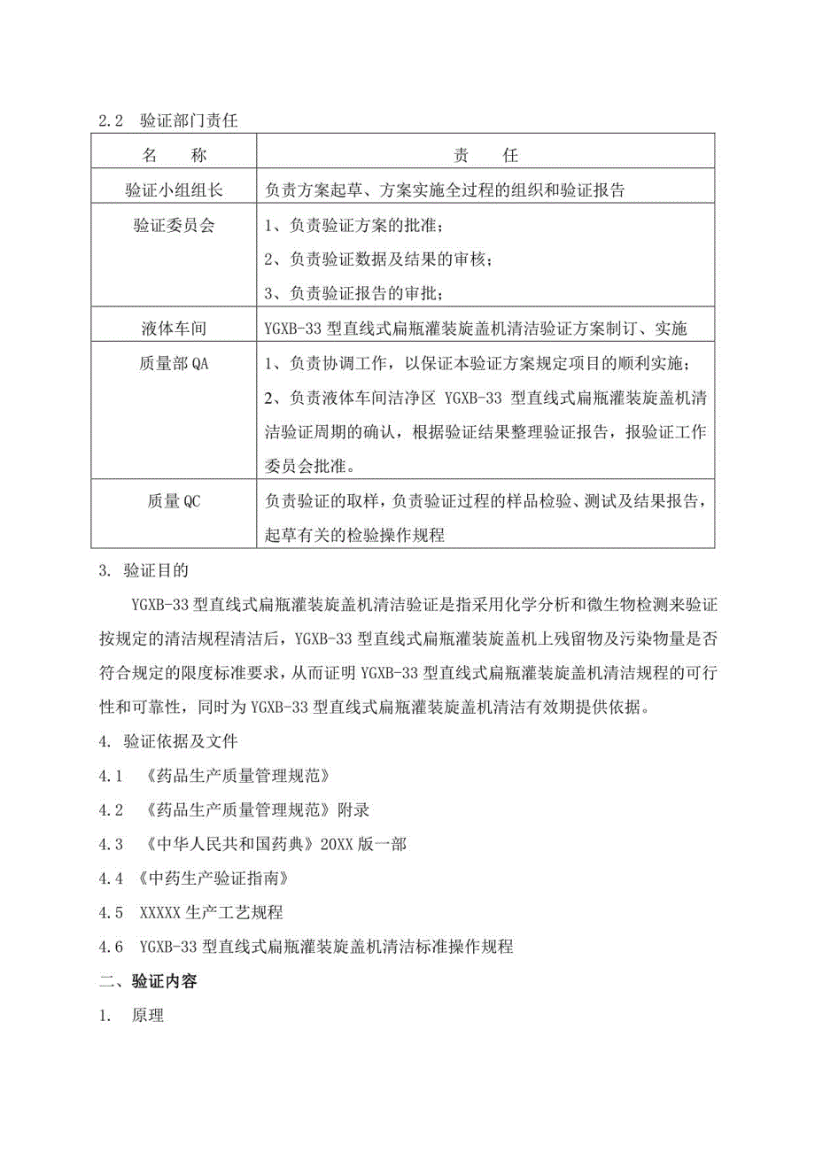 直线式扁瓶灌装旋盖机设备清洁验证方案_第4页