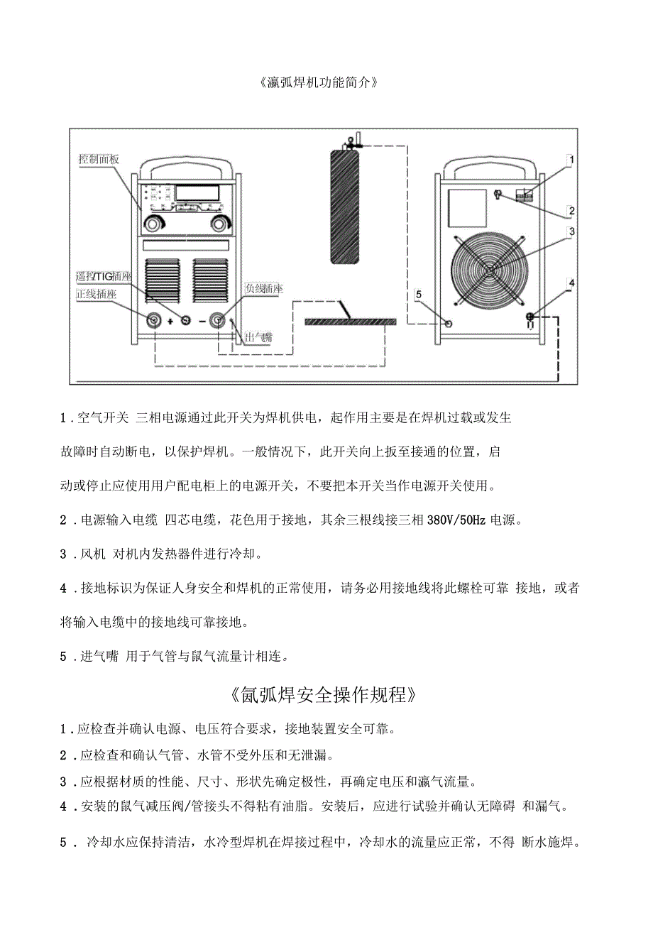 氩弧焊机操作说明书_第1页