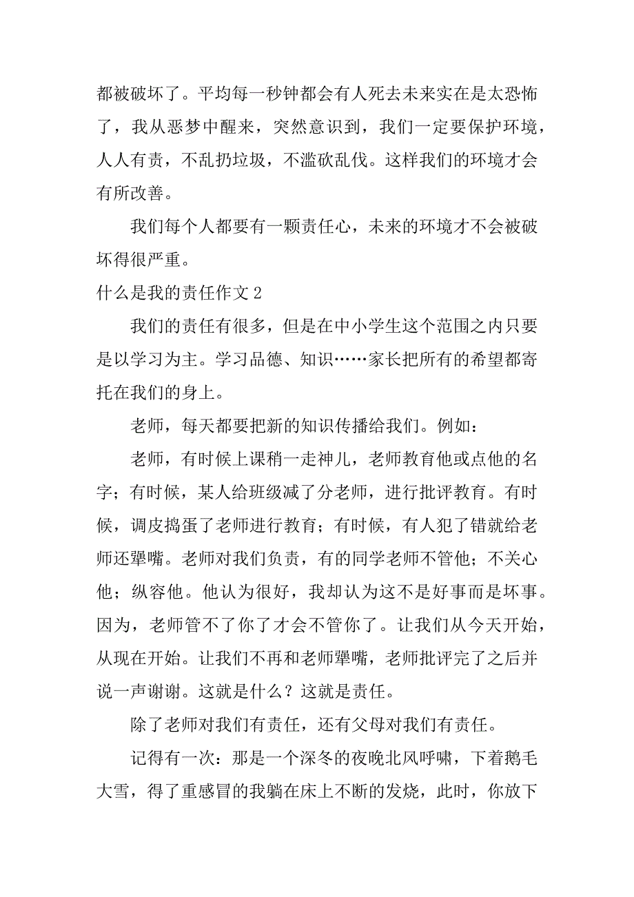 什么是我的责任作文23篇(这就是我的责任的作文)_第2页