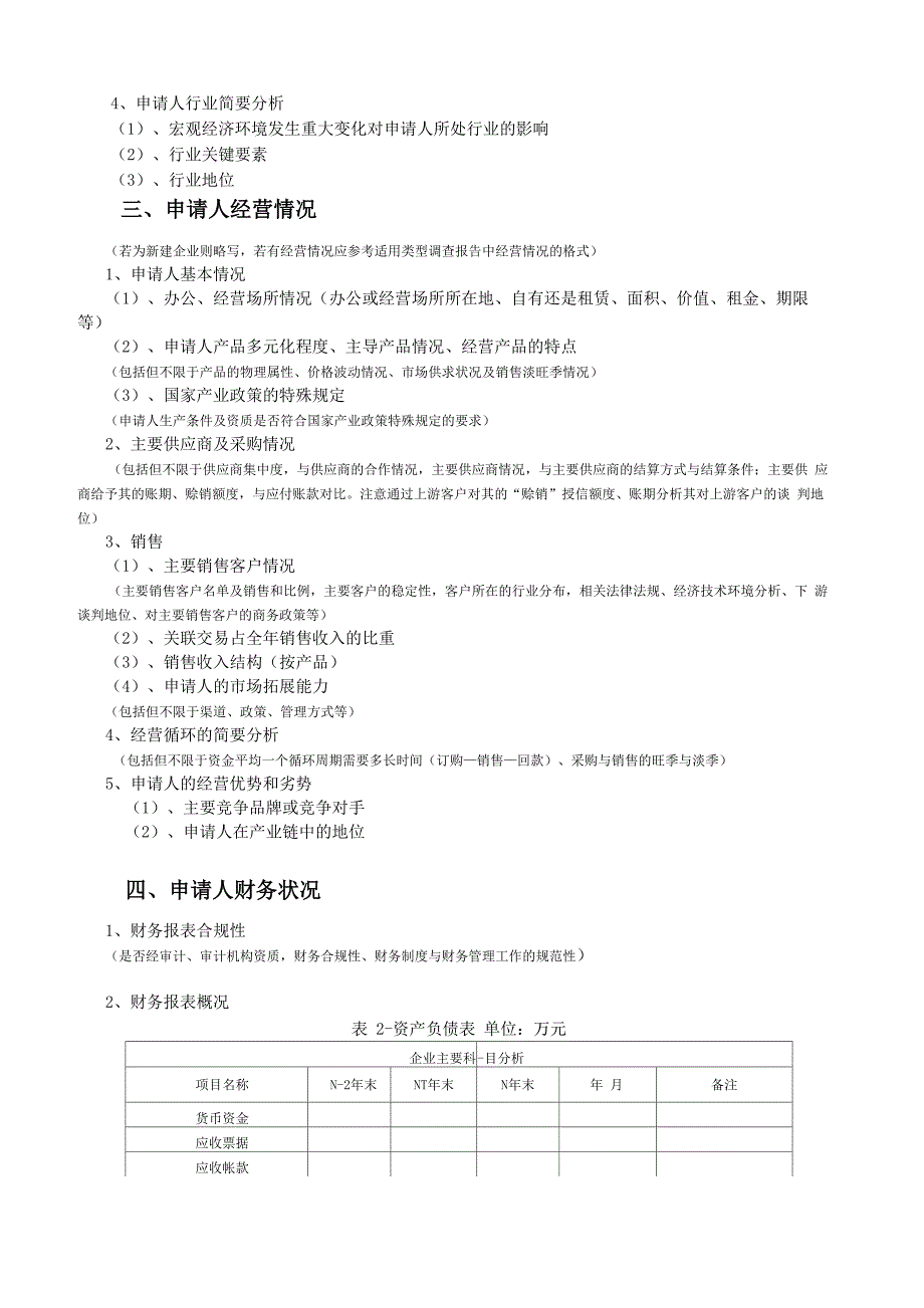 银行项目贷款授信调查报告模版_第2页