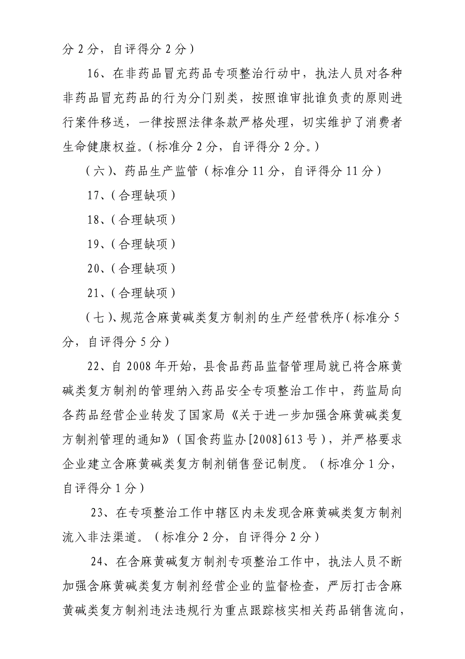 琼中县药品整治工作自查自评报告_第4页