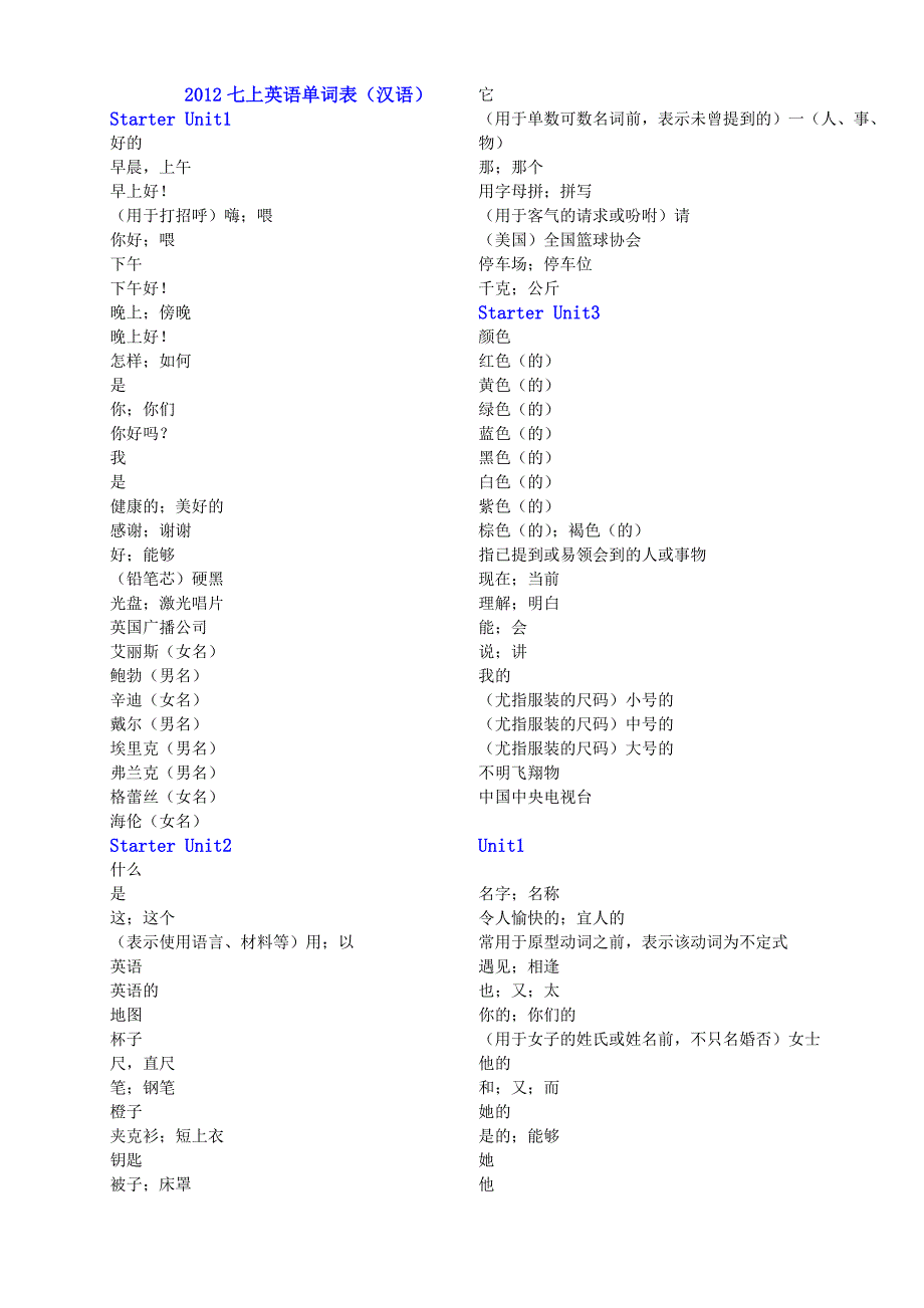 单词（汉语）_第1页