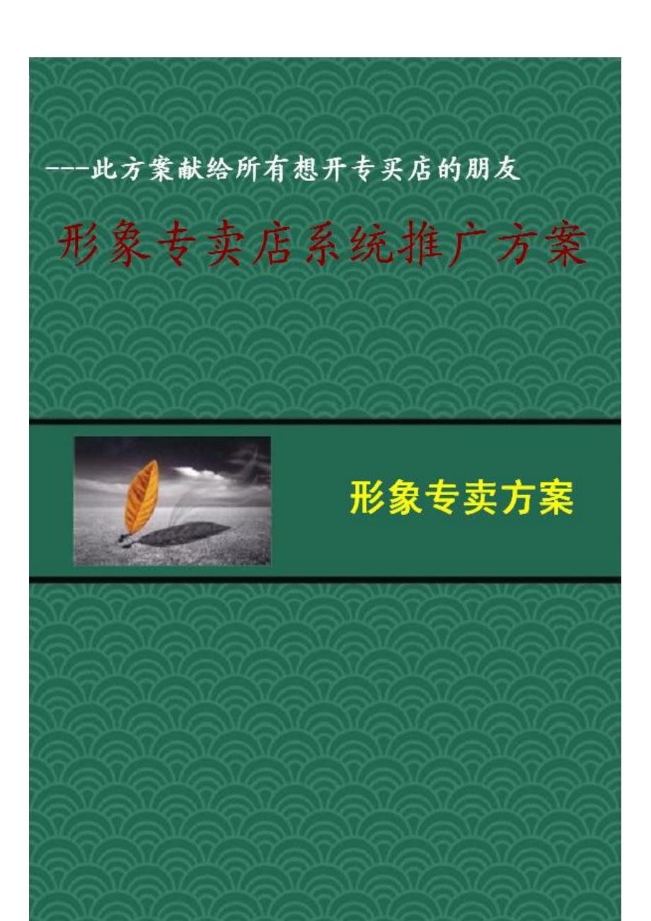 精品资料2022年收藏专卖系统推广方案全行业建议方案_第1页