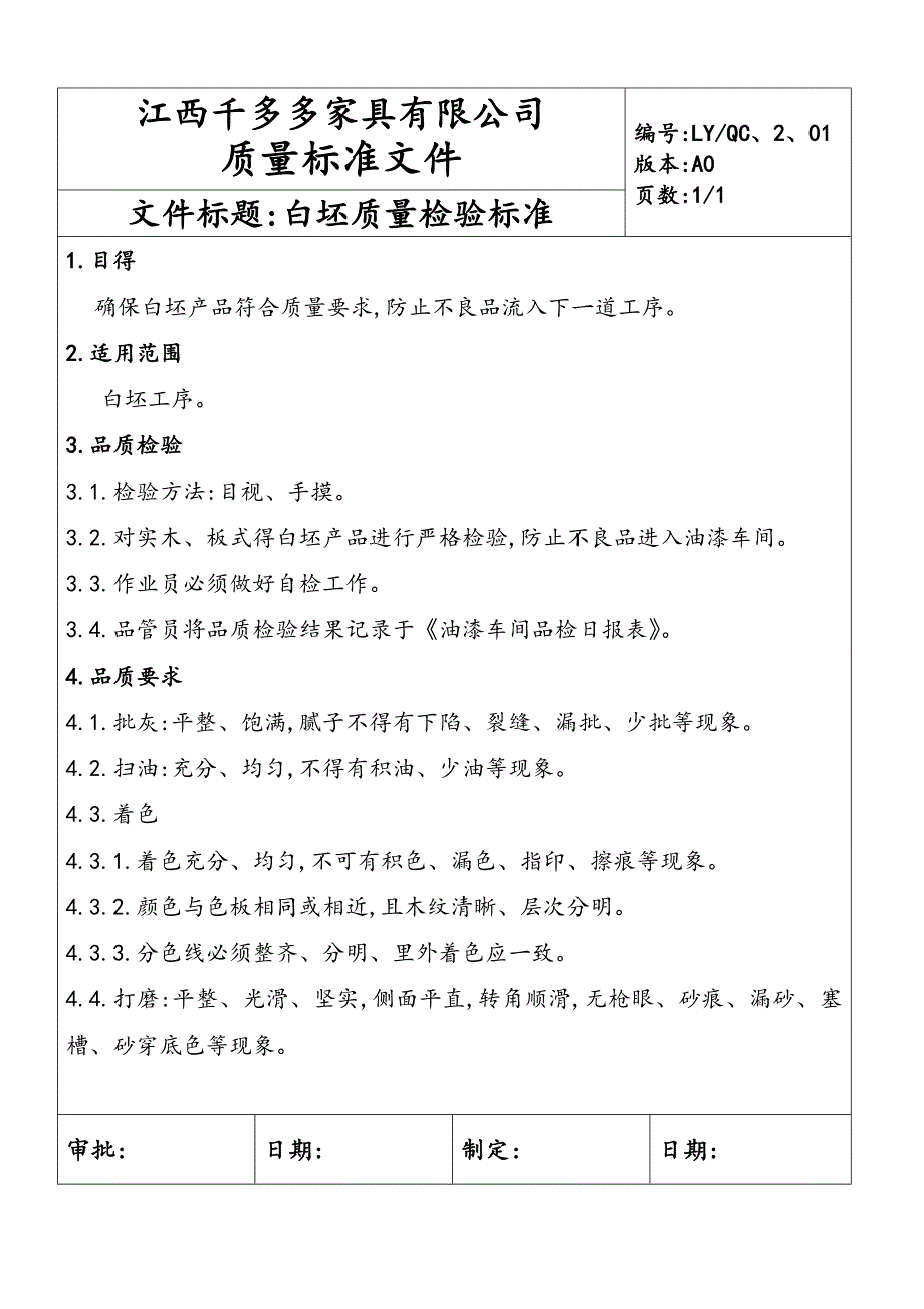 家具质量检验标准_第1页