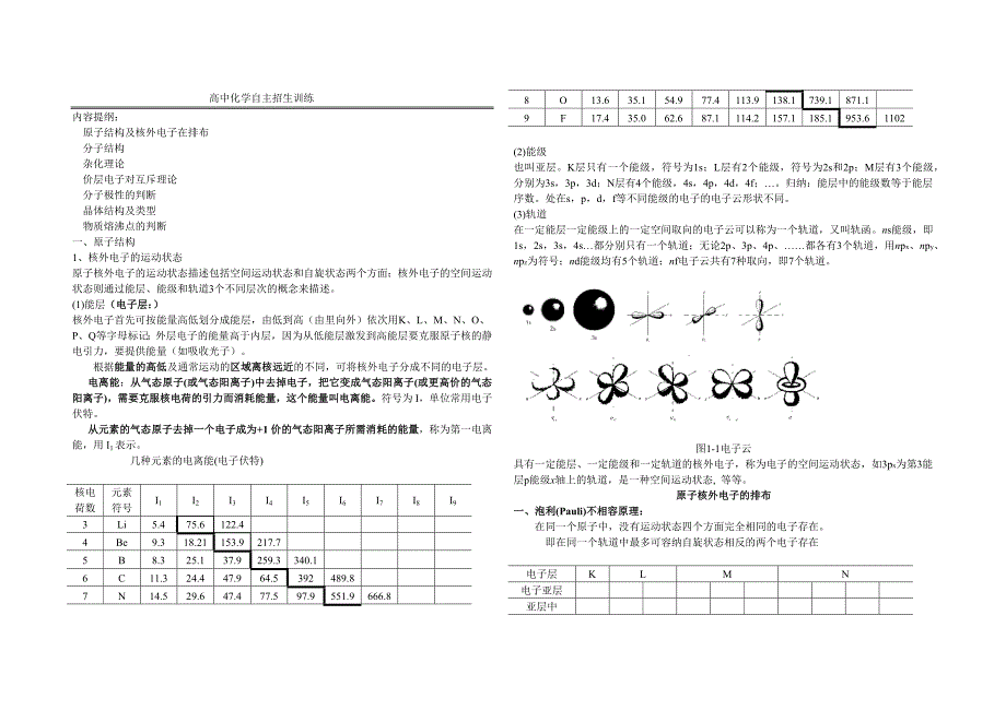 2023年高中化学自主招生训练_第3页