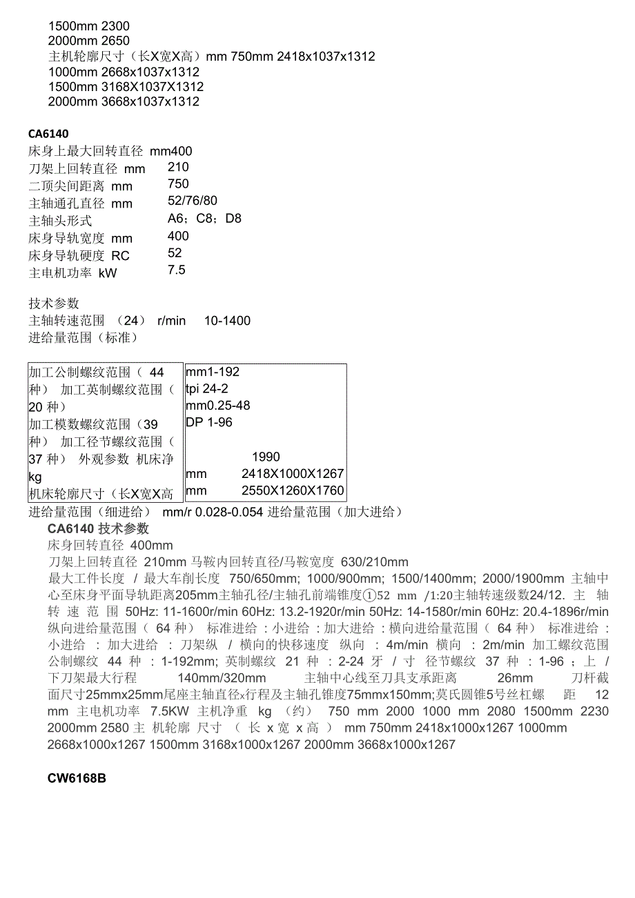 车床技术参数_第2页