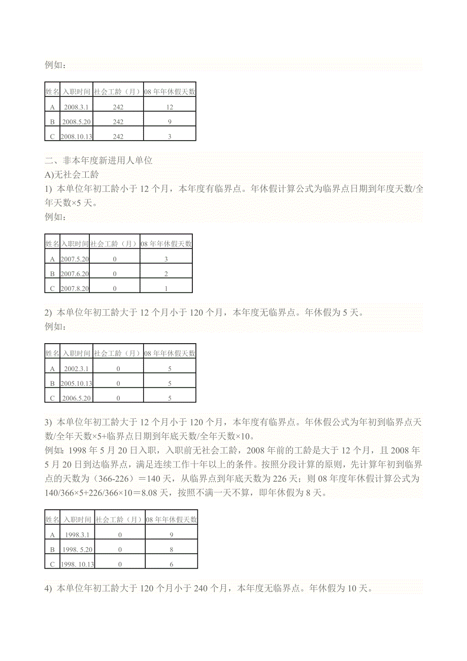 某公司职工带薪年休假管理知识分析公式_第4页