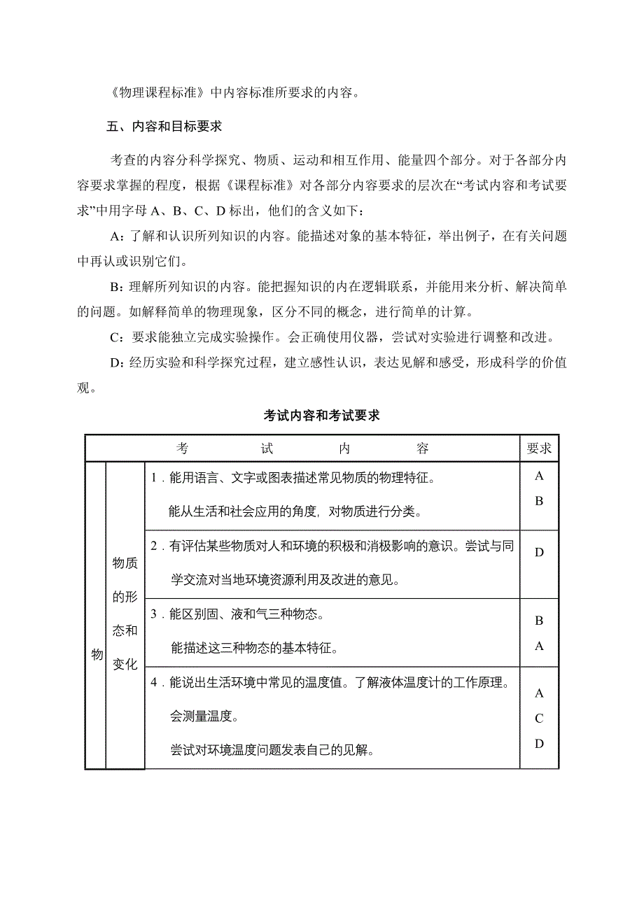 厦门市初中毕业生学业考试说明_第2页