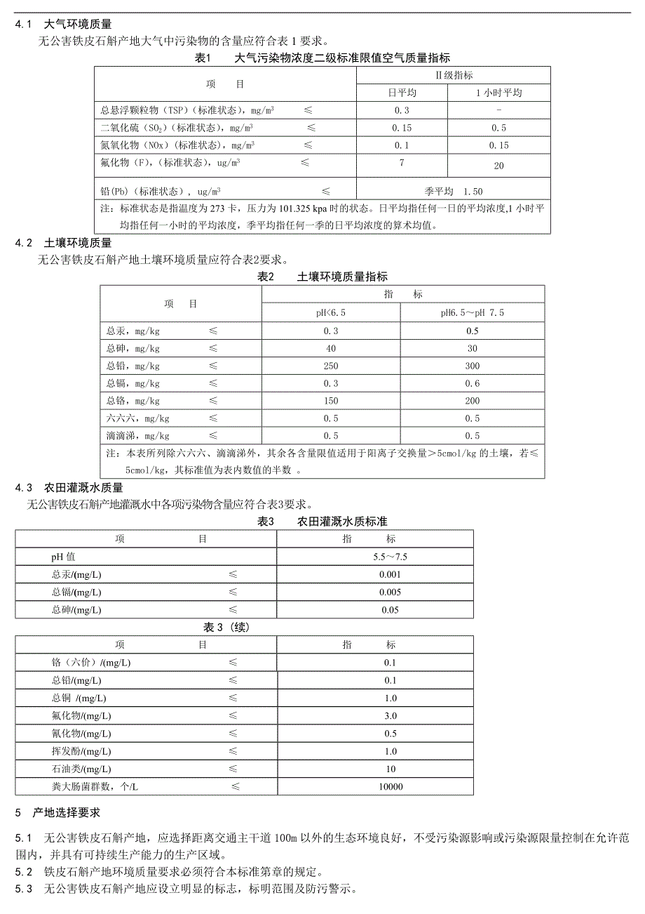 DB33T 6351-2007浙江无公害铁皮石斛标准_第4页