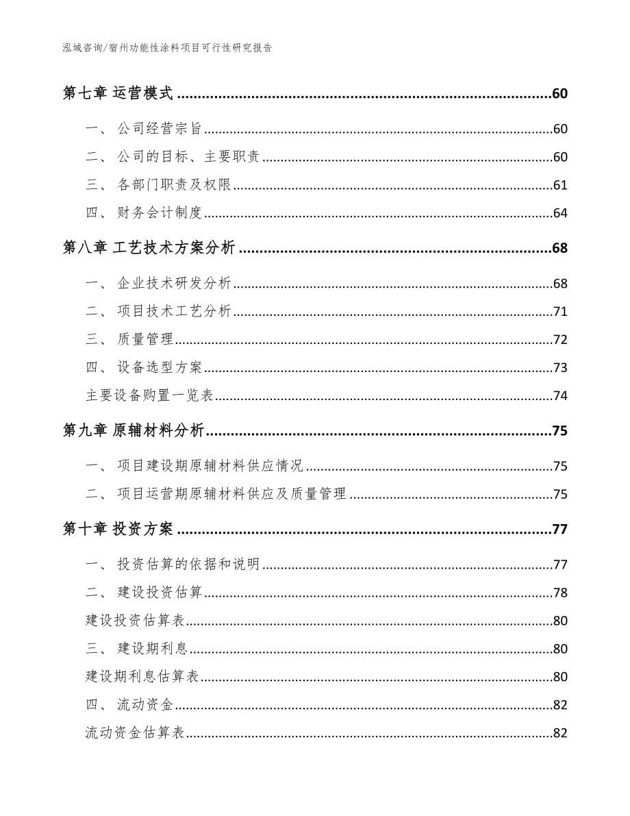 宿州功能性涂料项目可行性研究报告模板_第5页