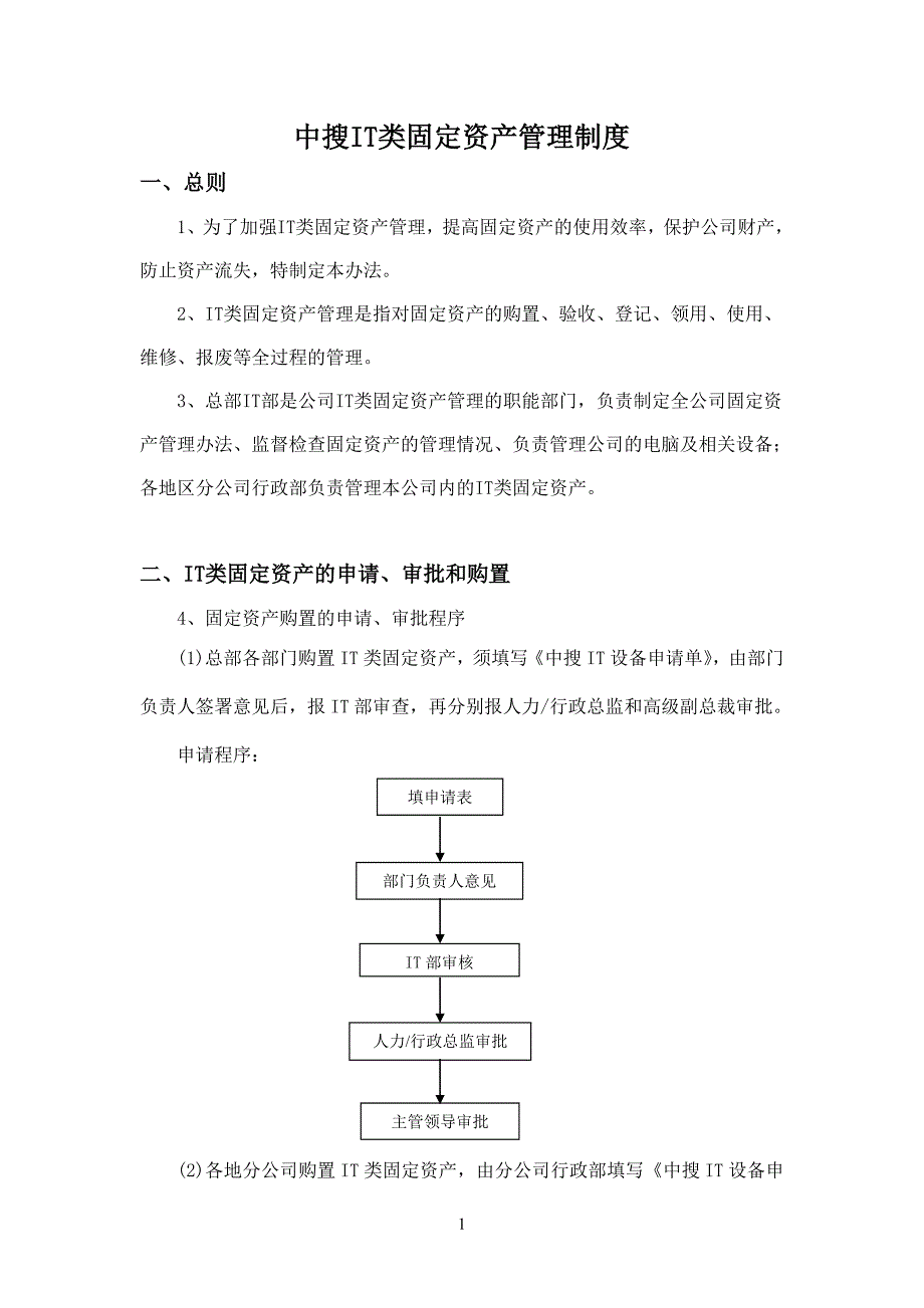 精品资料（2021-2022年收藏）中搜IT类固定资产管理制度_第1页