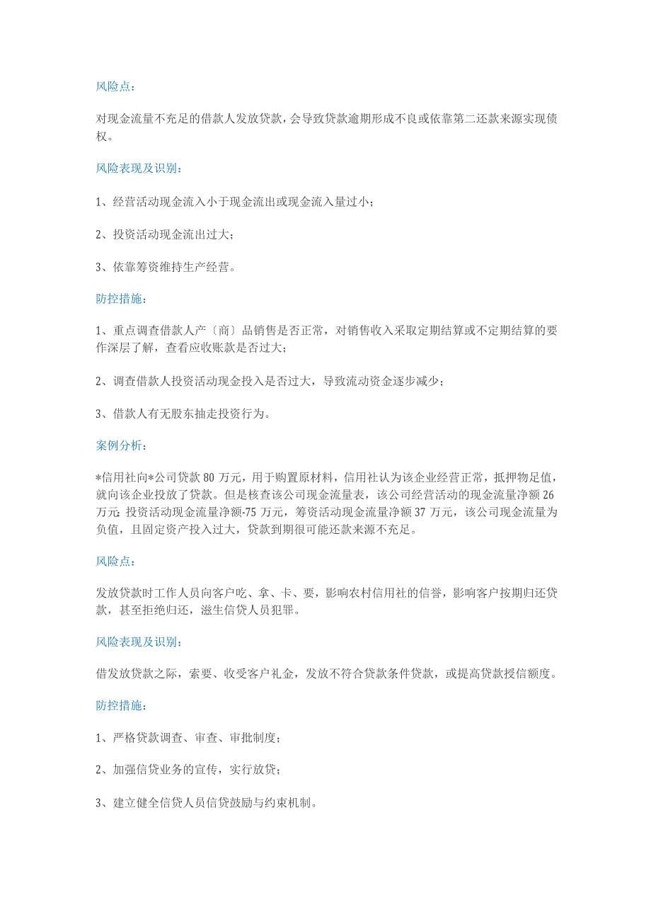 信贷业务中21种常见的操作风险与防控措施_第5页