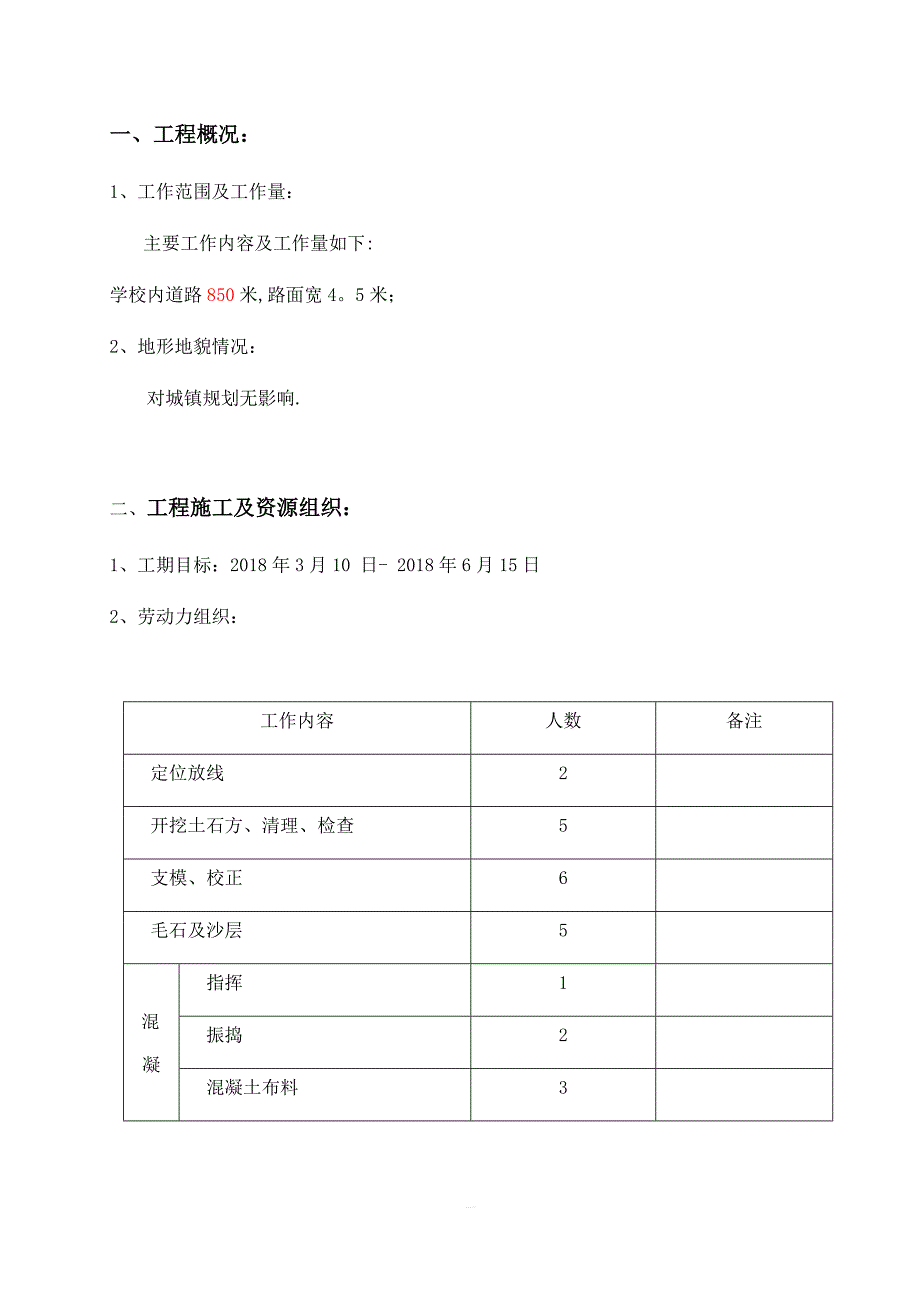 混凝土道路施工方案_第1页