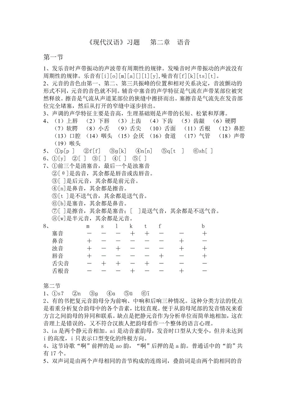 《现代汉语》习题 第二章语音.doc_第1页