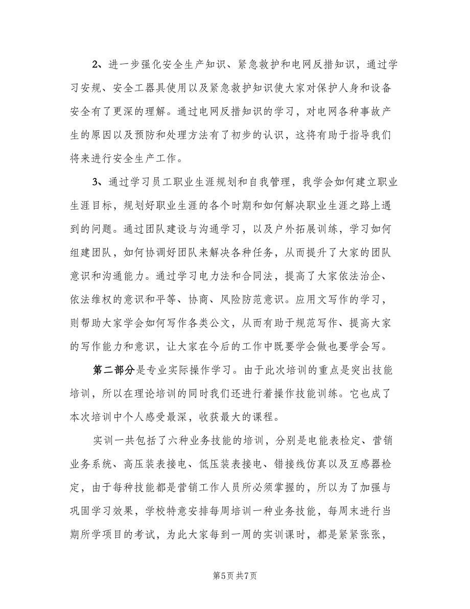 电力技能培训学习培训总结（二篇）.doc_第5页