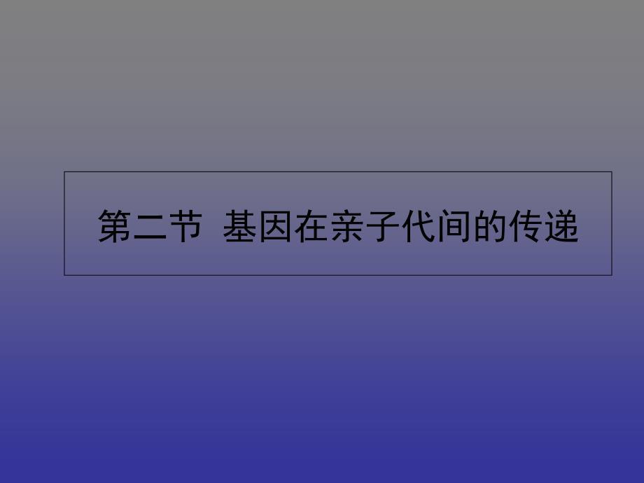 八年级生物下册基因在亲子代间的传递课件_第1页