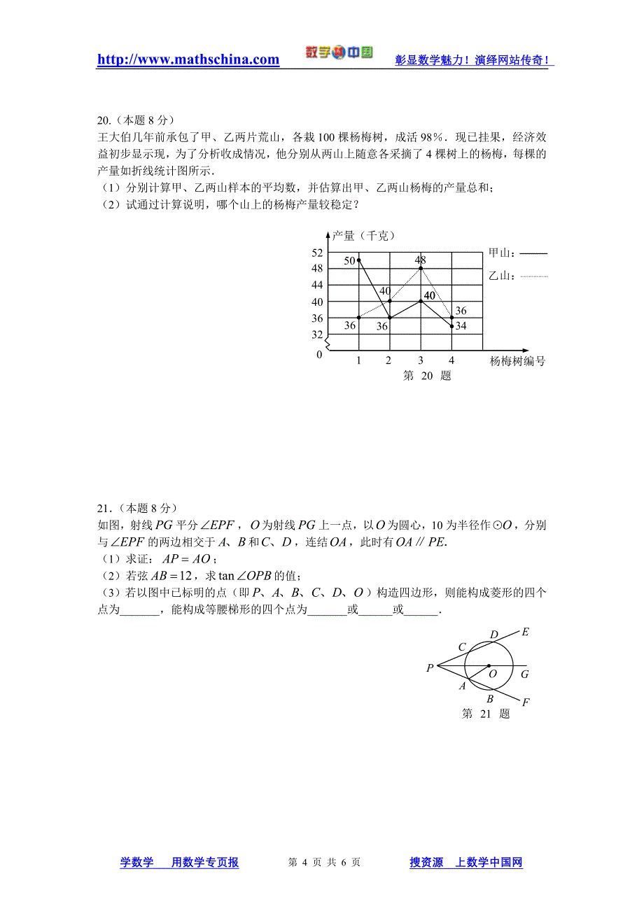 浙江省丽水市中招卷_第4页