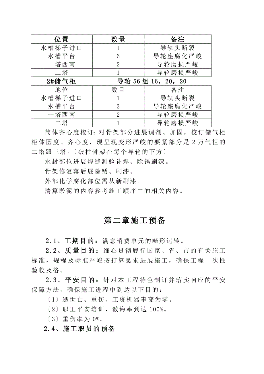 建筑行业煤气柜检修施工组织设计方案_第4页