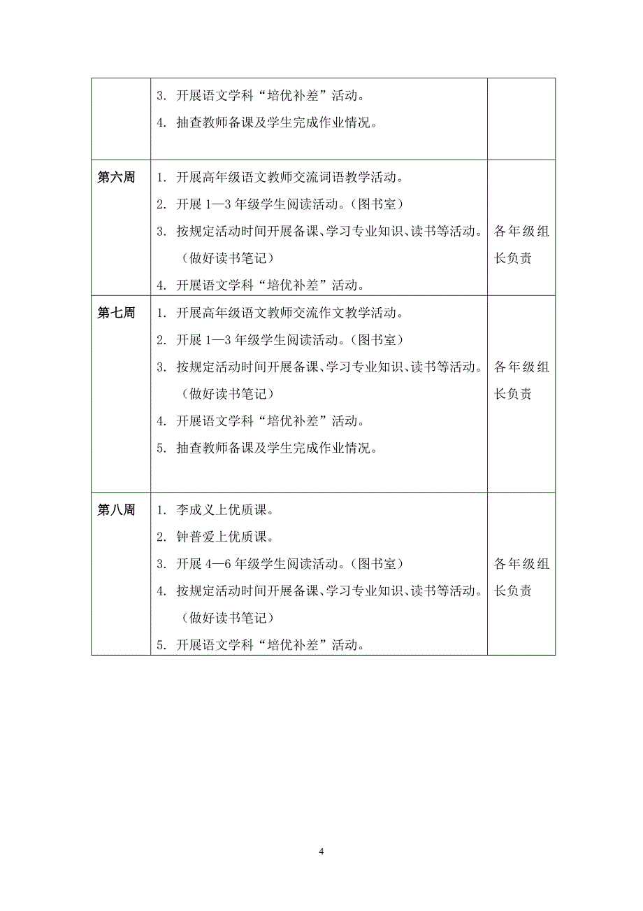 最新2019-2020第二学期小学语文教研组工作计划_第4页