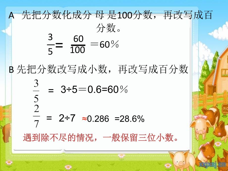 苏教版六年级数学百分数与分数的互化_第4页