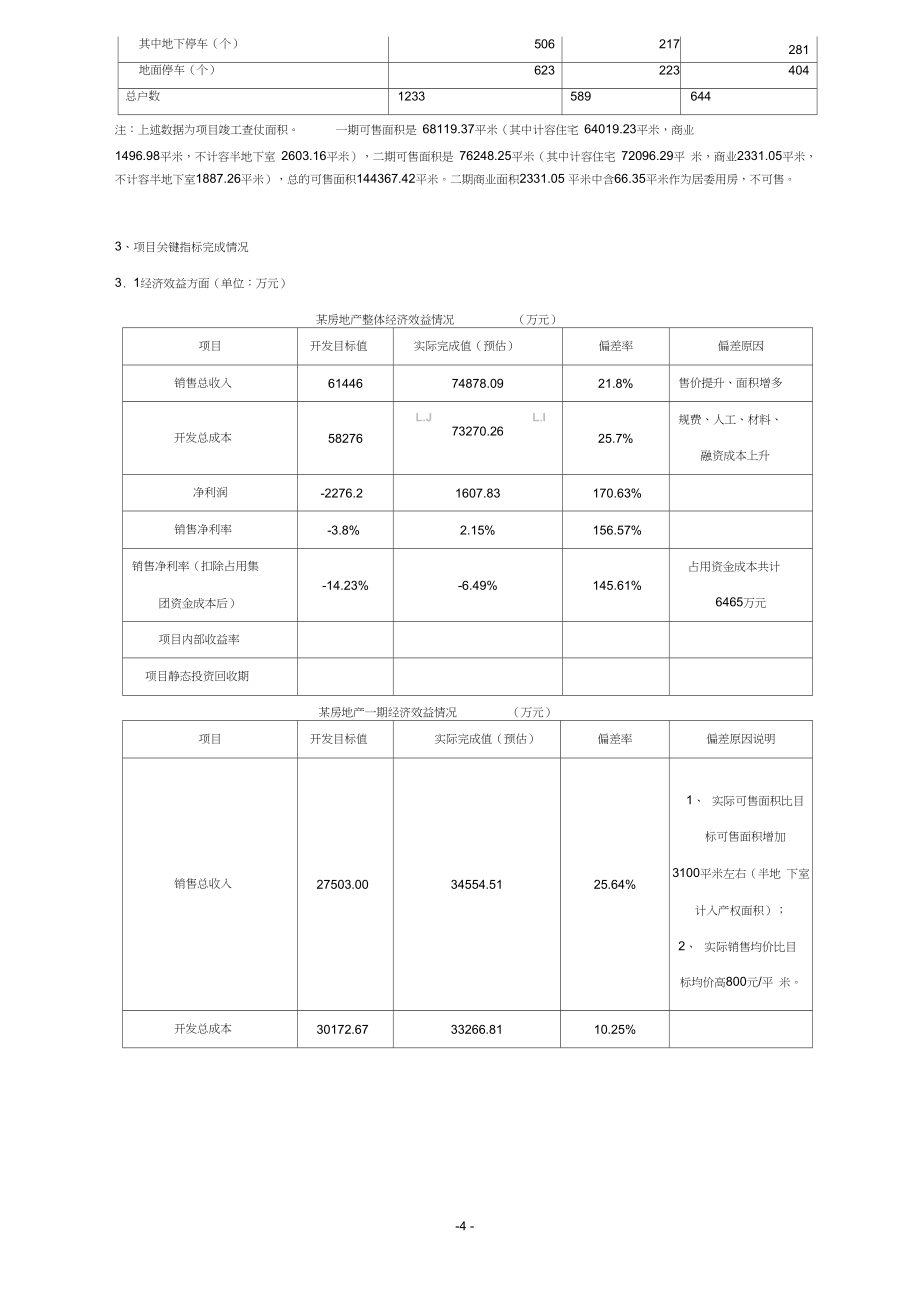 大型房地产开发项目后评估报告全方位评估_第4页