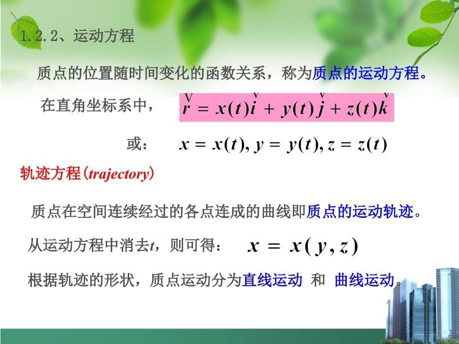 大学物理第1章 质点运动学_第5页