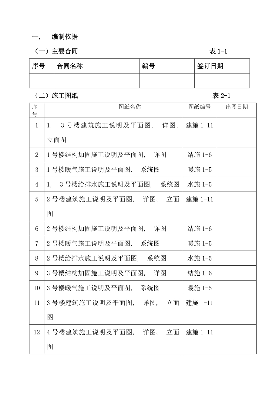 抗震加固工程施工组织设计及方案