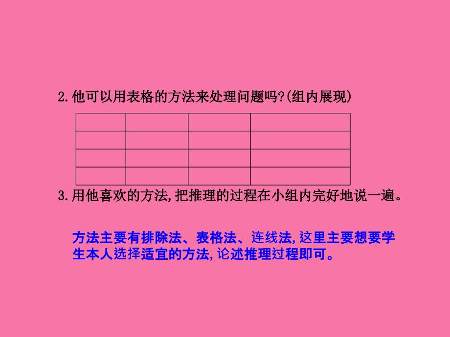 二年级下册数学第九单元数学广角推理人教新课标ppt课件_第4页