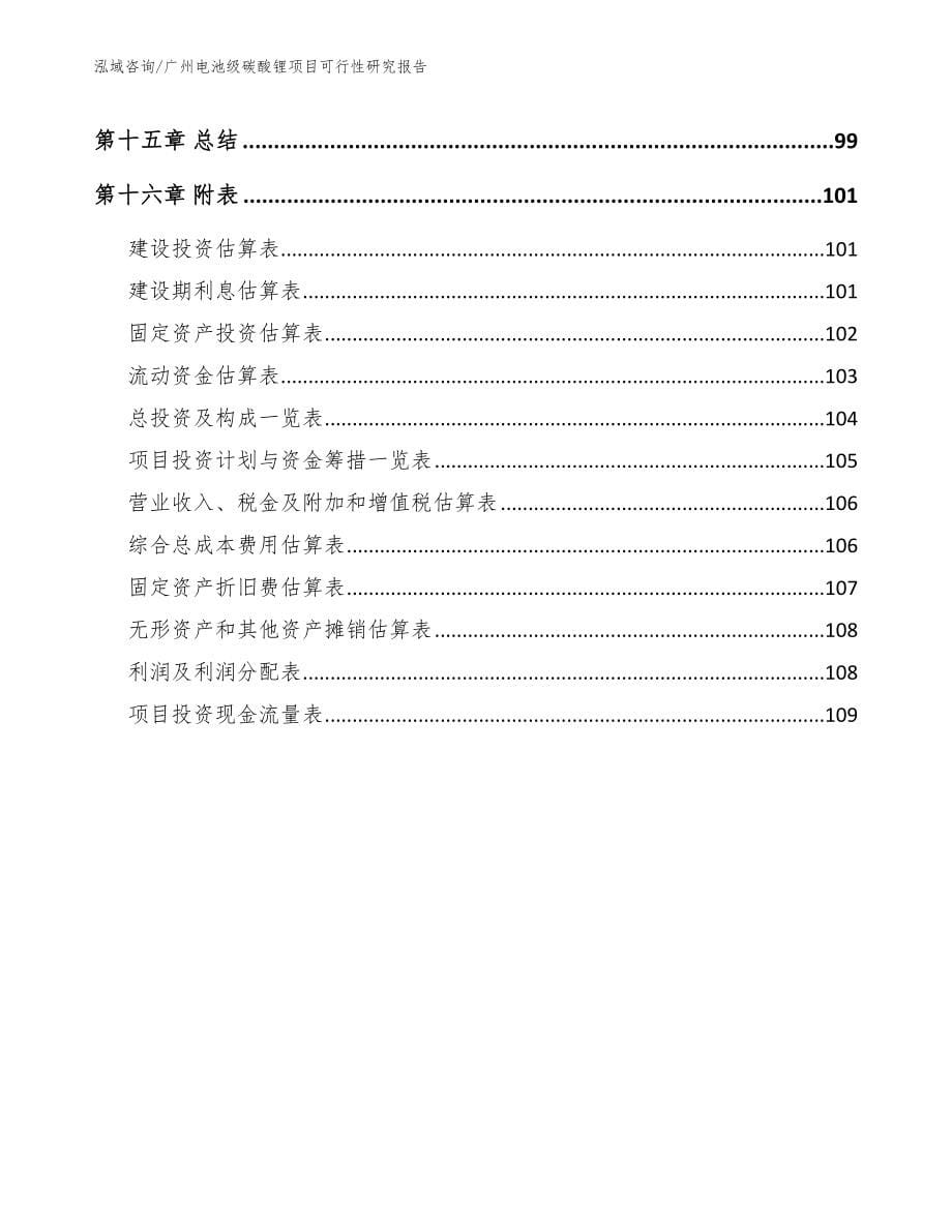 广州电池级碳酸锂项目可行性研究报告_第5页