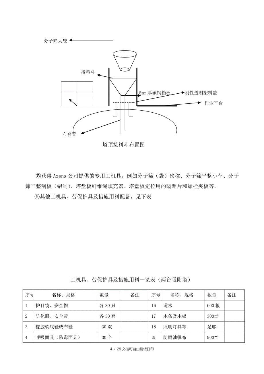 芳烃联合装置吸附塔内件安装方案_第5页