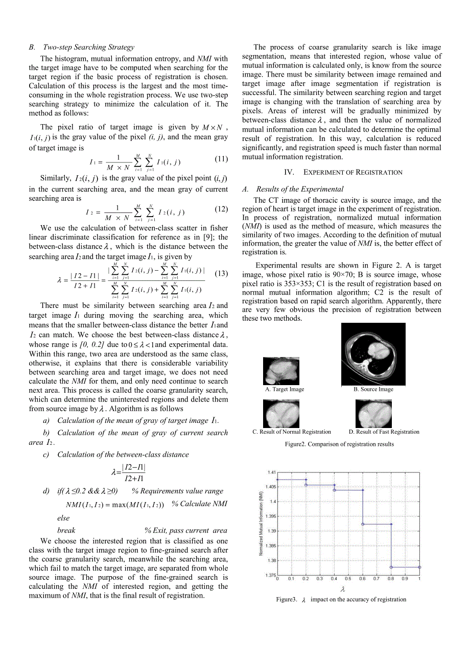 外文翻译-- The Algorithm of Rapid Medical Image Registration by Using Mutual Information_第3页