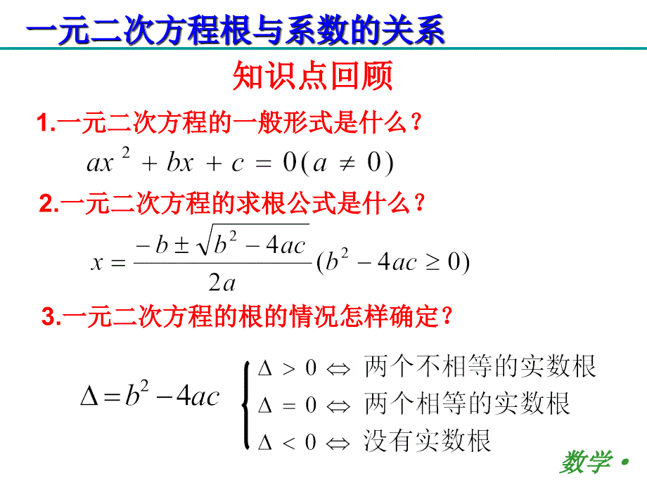 一元二次方程根与系数的关系公开课_第2页