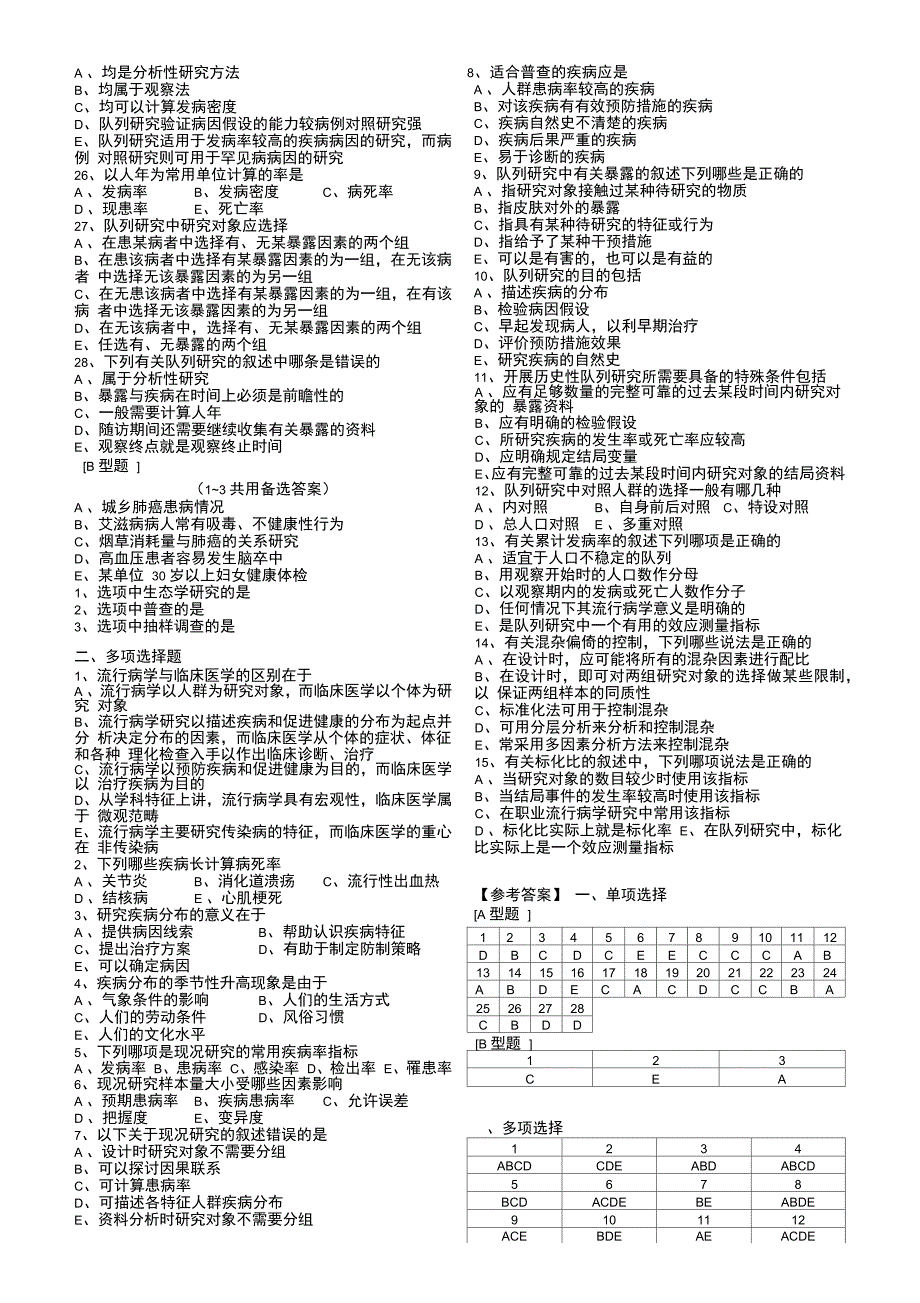 流行病学试题库_第2页