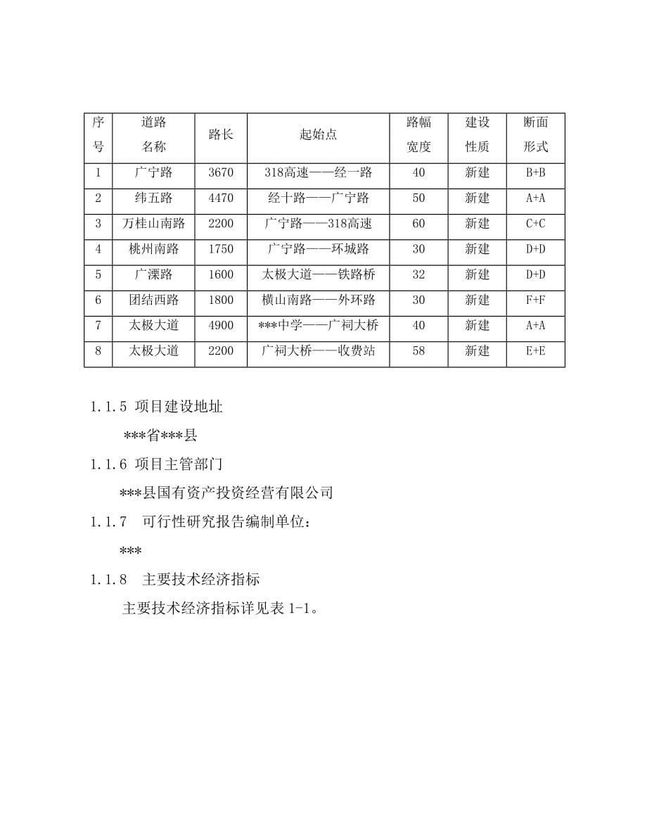 县城区路网工程建设项目投资建设可研报告.doc_第5页