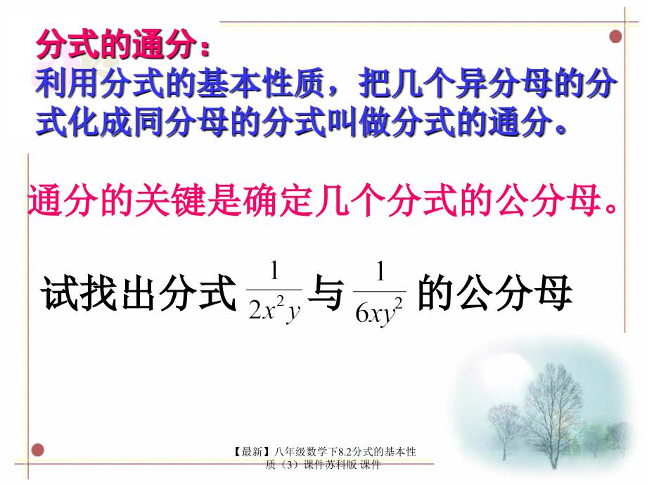 最新八年级数学下8.2分式的基本性质3课件苏科版课件_第4页