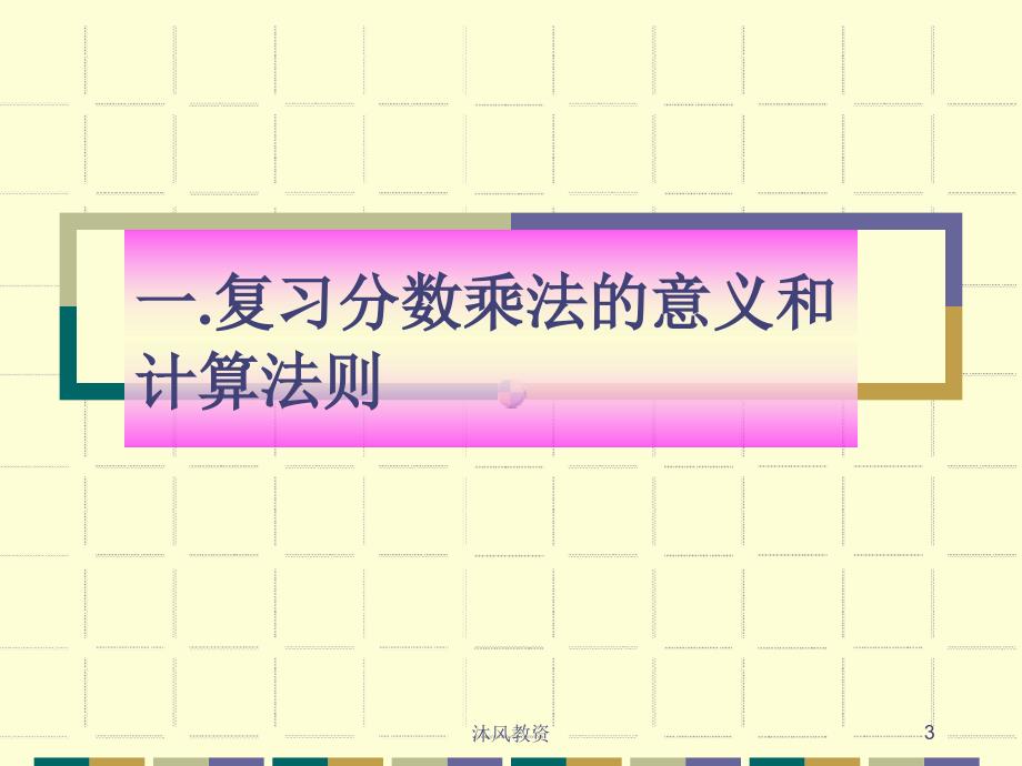 新人教版数学六年级上册分数乘法复习课ppt教学课件谷风讲课_第3页