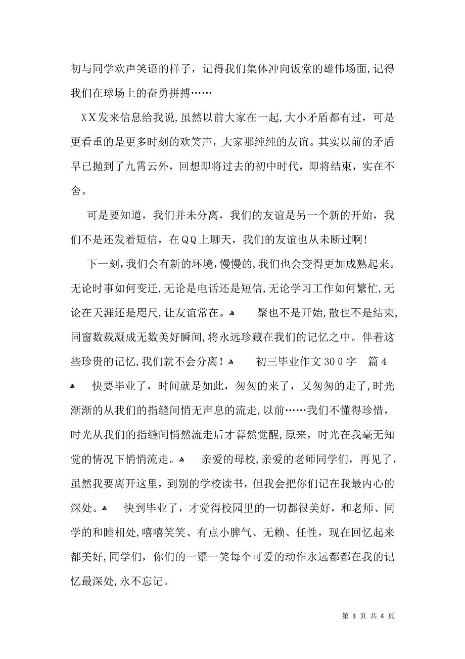 实用的初三毕业作文300字锦集4篇_第3页