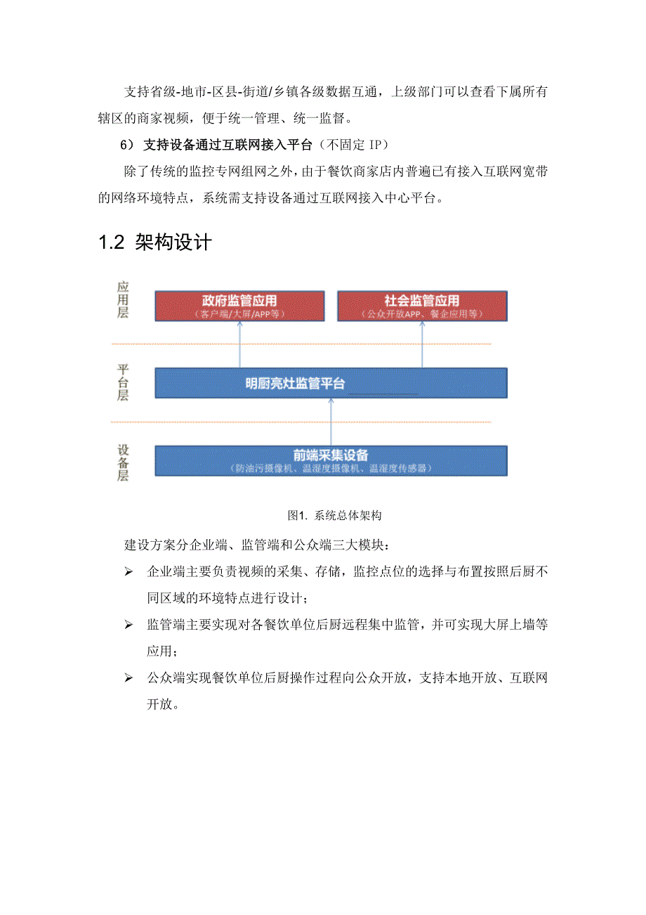 “明厨亮灶”视频联网监管系统解决方案架构及功能_第2页