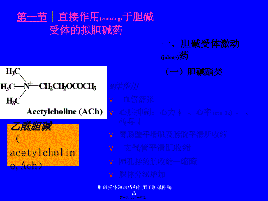 胆碱受体激动药和作用于胆碱酯酶药_第1页